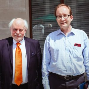 Sergei V. Kalinin (right) stands with Nobel Laureate Sir James Fraser Stoddart.